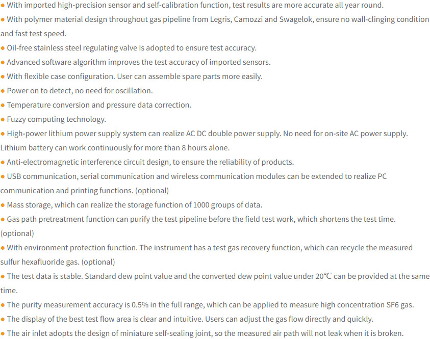 GDSF-411CPD SF6 Gas Comprehensive Analyzer application